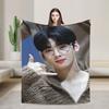 Cha EunWoo Flannel Blanket Warm Throw Blanket for Outdoor Decorative Fluffy Bedspread Sofa Bed Cover