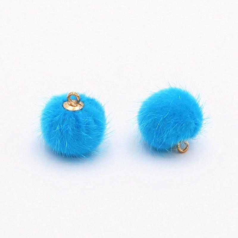 DIY Ornament Accessories 10pcs Key Ring Accessories Clothing Hair Accessories Earrings Eardrops Accessories Pendant Materials Mink Fur Ball