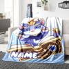 Custom Name "Magical Cat's Adventure" Blanket for Couch & Bed, Plush Cozy Fuzzy Blanket Super Soft & Warm Blankets for Fall and Winter. 0908171
