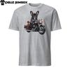 French Bulldog Motorcycle T-Shirt | Short-Sleeve Tee | Fun Dog Lover Gift!