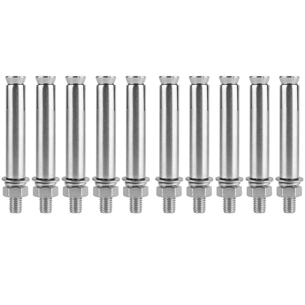10pcs M8x80 Expansion Screws 304 Stainless Steel Expansion Bolts Hand Tool Accessory