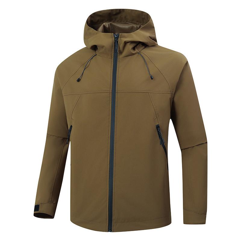 Veste Couleur Unie pour Homme Nouveau Costume d'Alpinisme Mince Monocouche d'Extérieur Coupe-vent Coupe-vent Couple