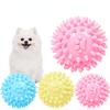 Dog Chew Toys For Cleaning Teeth Soft Pink Soft Rubber Bone Funny Ball Interactive Donut Treat Set For Small Medium Dogs Pet Gifts