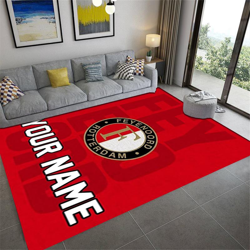 Custom Name Feyenoord Carpet Rug for Living Room Bedroom Home Sofa Decoration,Kids Play Non-slip Floor Mat
