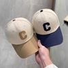 Korean Version of Letter C Color Blocked Baseball Hat for Women In Spring and Summer Fashion Versatile Street Fashion Couple Baseball Hat Men