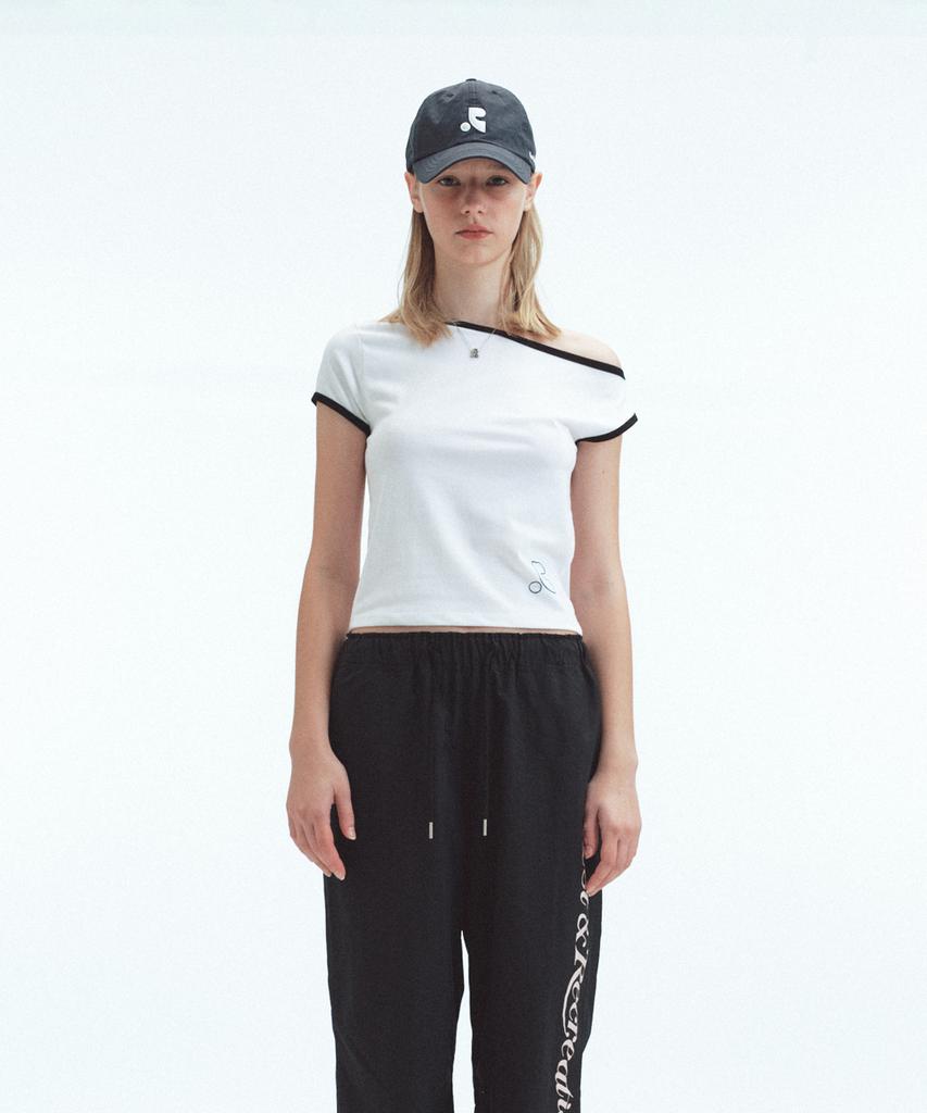 REST&RECREATION One Shoulder T-Shirt - White