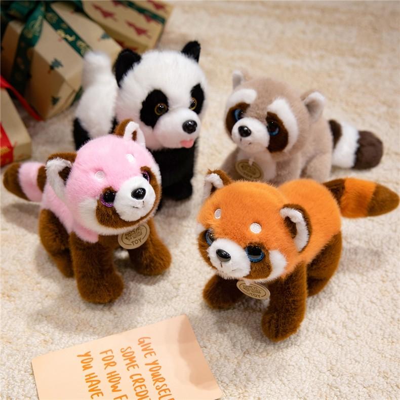 Tiger Panda Waschbär Plüschtier mit PP-Baumwollfüllung für Kinder und Sammler
