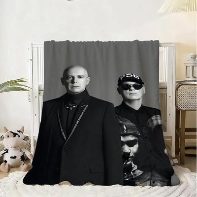 Band Pet Shop Boys Throw Kid-Friendly Flannel Throw Blanket Soft Warm Anti-Static Washable All Season