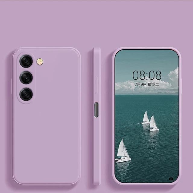Capa S23 S22 Ultra Plus Silicone Líquido Proteção Completa Capa Macia Para Samsung Galaxy S24 S23 S22 S 23 Ultra Plus S23Ultra