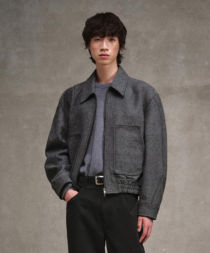Lmood Eiffel Herringbone Blouson Jacket Anthracite