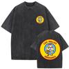 Summer Men's and Women's Fashion Water Wash Vintage Retro Los Pollos Hermanos Chicken Pattern T-shirt Casual Loose Top