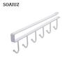 Hooks Cloth Tableware Rack Cup Holder Hang Cabinet Shelf Storage Organizer
