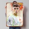 Phil Foden Watercolor Portrait Tinplate Poster Customized Wall Art Vintage Metal Signs Retro Tin Plaque for Decoration Garage