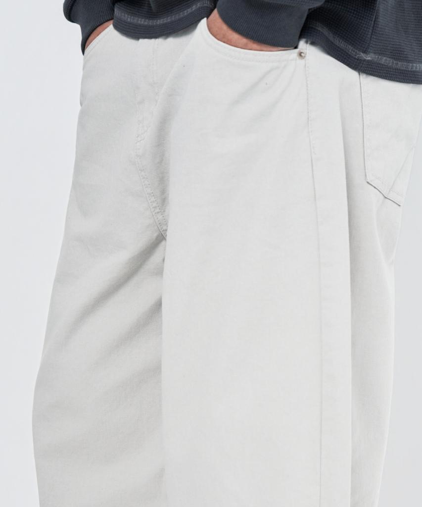 WAAR M293 Chino Wide Cotton Pants_Light Gray