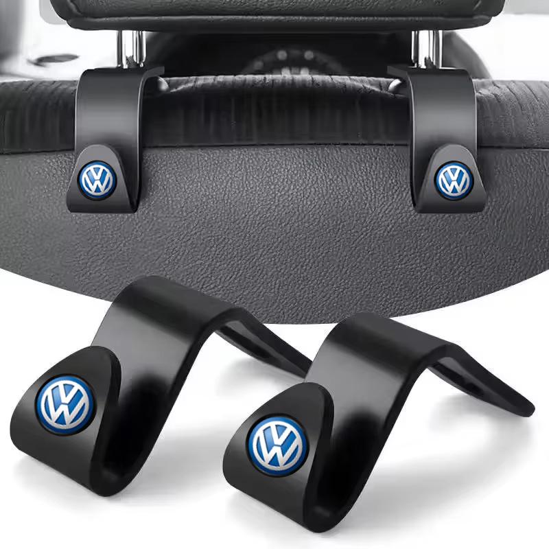 2Pcs Portable Car Seat Back Hooks Storage Accessories For Volkswagen VW Golf Amarok Tiguan T-Cross T5 Phaeton Polo Jetta GTI ID3