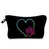 Women Dog Paw Print Cosmetic Bag Toiletries Organize Travel Storage Case 6874