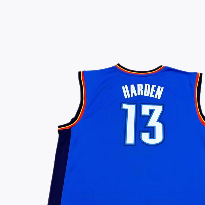 Adidas X NBA Collaboration Oklahoma City Thunder Harden Fashion Comfortable Soft Skin-Friendly Basketball Jersey Unisex jersey Blue 7818A-3CB-AEB1198