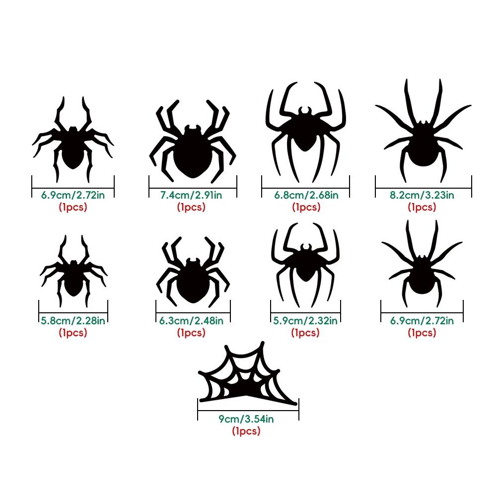 3D LED Bat Spider Decor Light Halloween Wall Window Atmosphere Lamp Scene Setter Bat Spider Scary Halloween Party Decoration