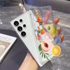 Drinks and Fruits Illustration Case for Samsung Galaxy S26 S25 S24 S23 S22 S21 S20 FE Plus Soft TPU Slim Fit Shockproof Cover