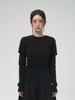 DSMT (W) Panel Layered Tee_Black