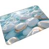 Floor Mat Anti-Slip Bathroom Mat with Rough Surface Rubber Dot Backing Soft Touch Diatom Mud Quick Drying Drainage Holes Bathroom Mat