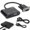 Adapter Vga To Hdmi + Vga Splitter Multiport Adapter Hub D-sub + Jack