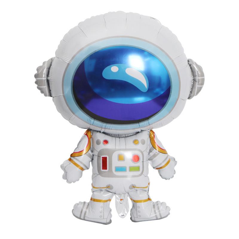1db Space születésnapi parti alumínium fólia léggömb készlet baba űrhajós témájú buli díszek rajzfilm