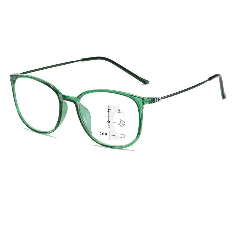 Progressive Multifocal Presbyopia Glasses Anti Blue Light HD Reading Glasses for Men and Women Fashion Luxury