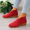 Dames Enkellaarsjes Chunky Suède Schoenen Middenhakken Winter Nieuw Goth 2024 Chelsea Boots Dames Gladiator Wandelen Casual Zapatos Mujer