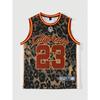 Herren Sommer Sport Tanktop Rundhalsausschnitt Leopardenmuster Kalifornien Ärmellos Jersey Athletisches Westentop Basketball Laufen Outdoor Kleidung