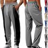 Pantalon de Jogging Décontracté à Séchage Rapide pour Homme - Color Block, Coupe Ample, Tissu Respirant avec Taille à Cordon de Serrage