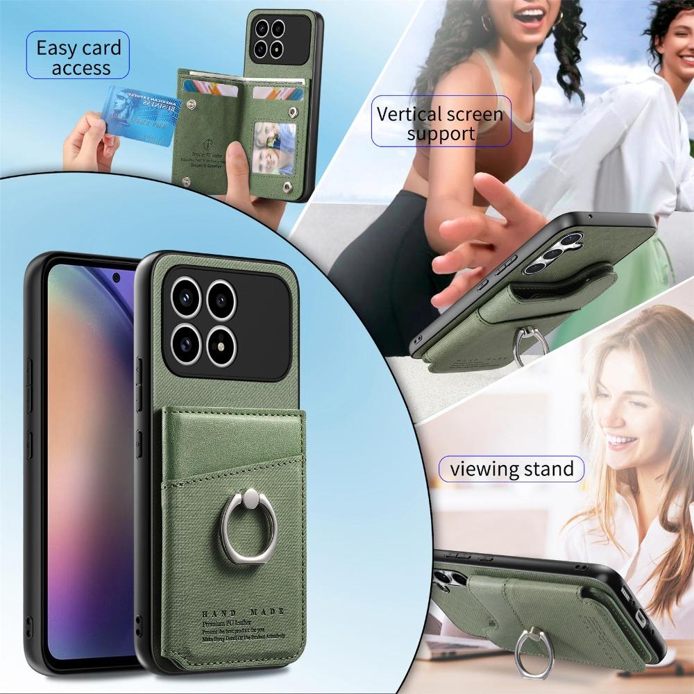 Pour POCO F8 Ultra 5G Étui de Luxe Portefeuille Porte-Cartes RFID en Cuir Panneau Arrière Étui Xiaomi Poco F8 Pro Housse avec Anneau Mi PocoF8 Ultra F 8 Pro