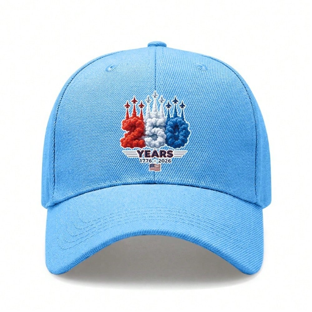 [Patriotic Baseball Cap] 250Th Anniversary USA Print Polyester Adjustable Hat Unisex Vintage Curved Brim Outdoor Sports Cap For July 4Th Memorial Day