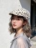 Women Thin Cotton Newsboy Cap Korean Vintage Polka Dot Design Sun Visor Hat Large Size Face Flattering Beret Spring Summer