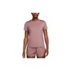 Nike Solid Color Logo Training Casual Round Neck Short Sleeve Dopamine Shoulder T-Shirt Women Tops Pink FN2799-208