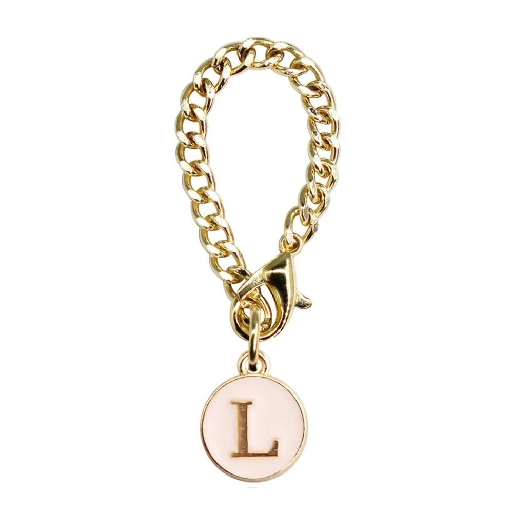 Initial Name Water Cup Handle Chain Personalized Identification Letter Charm Backpack