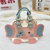 Mini Lychee Patroon Olifant Portemonneetje Oortelefoon Tasje Sleutelhanger Creatief Schattig Tas Hanger Kan Andere Kleine Items Bevatten