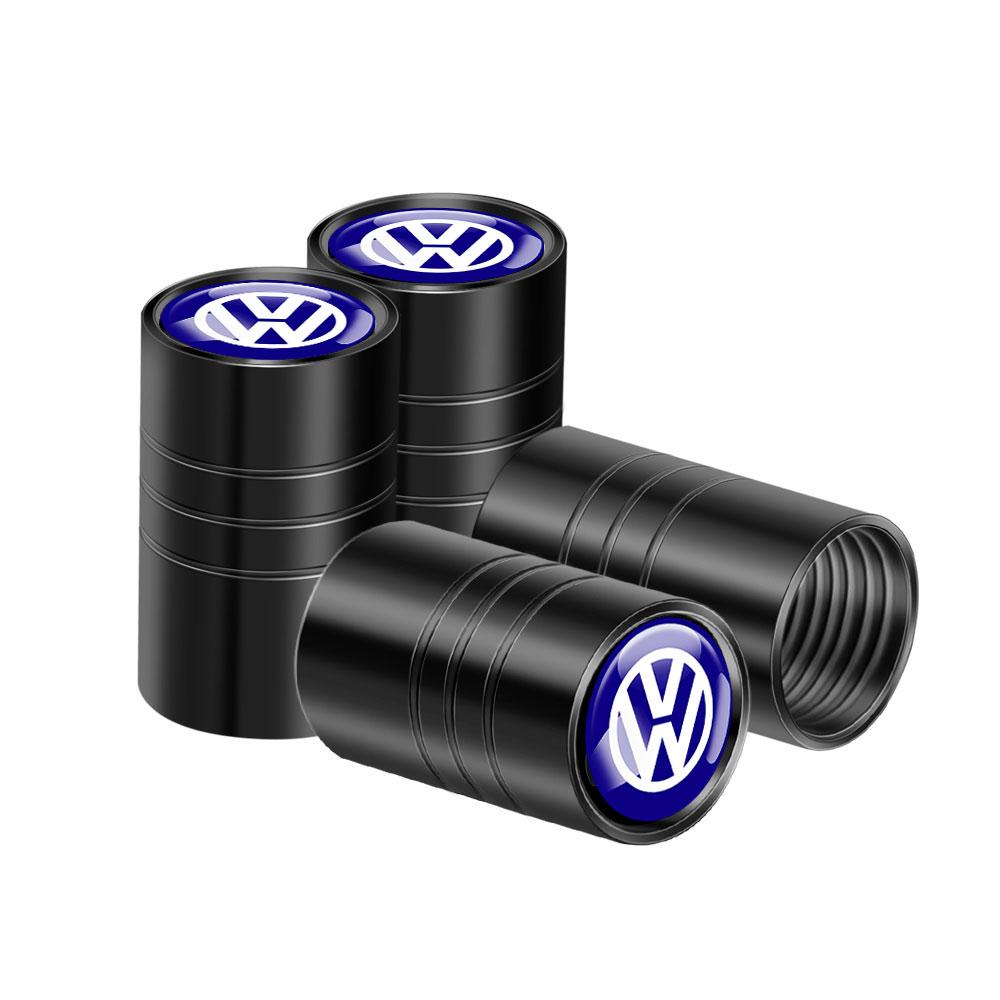 MPSGW1 4PCS Car Badge Wheel Tires Valve Caps Metal Tyre Dust Cover For VW Golf Motion Touran Rline TDI R32 MK4 GTI Tiguan Jetta Sagitar