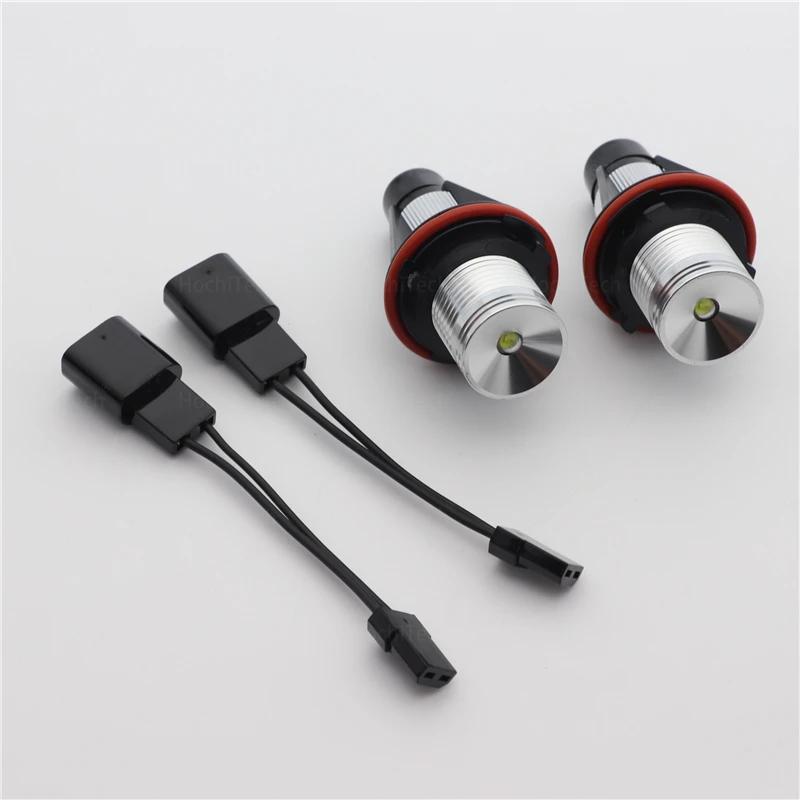 For E39 E53 E60 E61 E63 E64 E65 E66 E87 525 Angel Eyes For E39 Car LED Headlight 1 Set 2*10W 20W LED Marker White