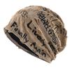 Casual Thin Bonnet Letter Print Beanie Wasteland Style Loose Style Vintage Beanie Streetwear Design Pullover Hat Unisex Wear