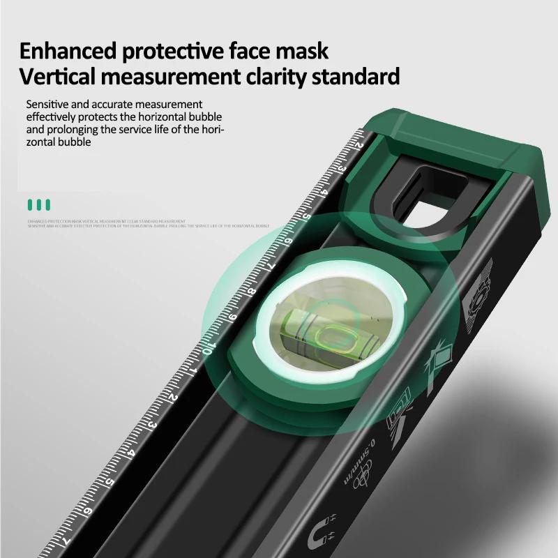 300mm/400mm/500mm Portable Angle Finder Protractor Inclinometer 3 Bubble Level Ruler Solid Cast Aluminium Magnetic Spirit Level