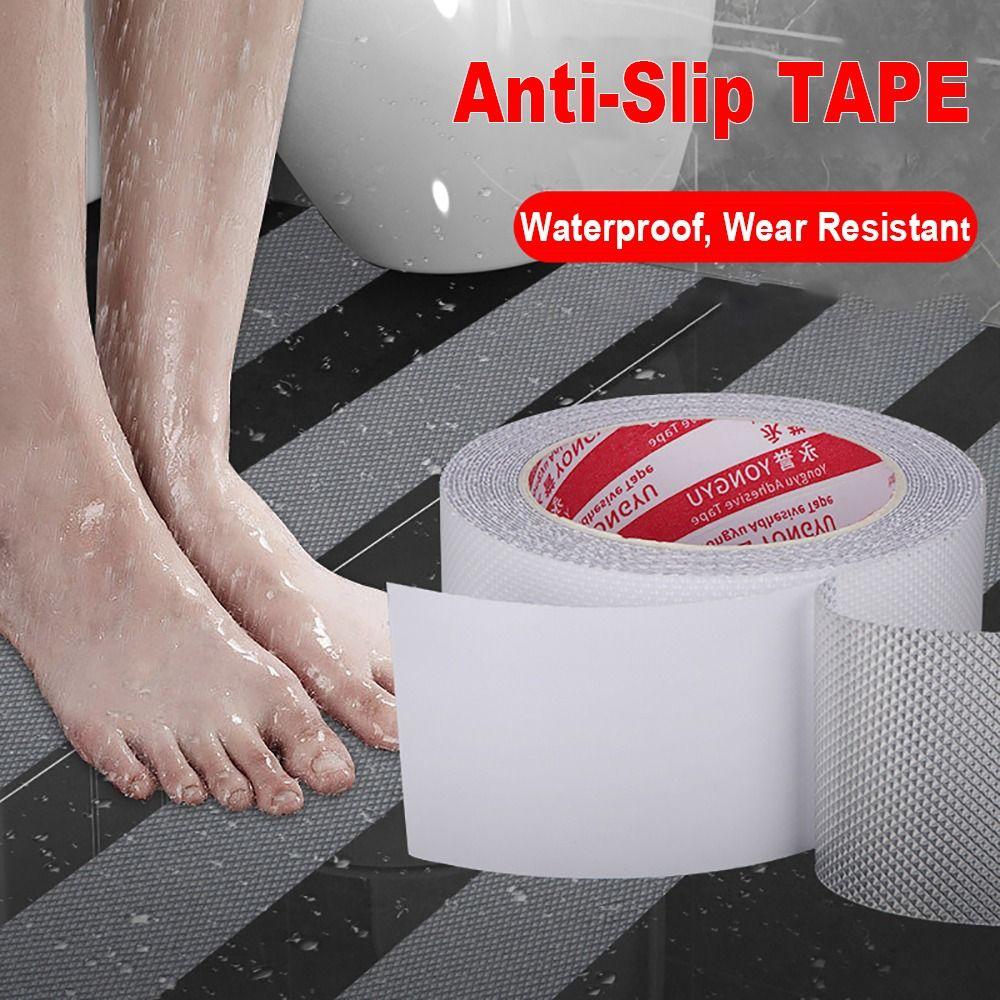 5m/Roll Rubber Floor PEVA Tape Waterproof Strong Adhesive Anti-slip Tape Skin Friendly Home Stairs Grip Sticker