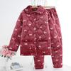 Women's winter pajamas three-layer thickened padded cotton to keep warm and fleece coral fleece padded jacket