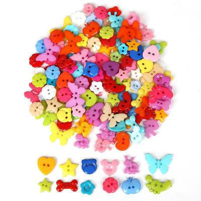 50 STKS Multi Vorm Plastic Cartoon Knoppen Voor Kinderen Kinderkleding Naaien Knoppen Scrapbooking Kledingstuk DIY Kleding Accessoires
