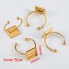 10pcs Adjustable Open Finger Ring Setting Stainless Steel 4mm 8mm 12mm Round Blank Ring Base Bezel Cabochon DIY Jewelry Making