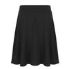 Girls Knee Length Skirt Kids Stretchy High Waist Solid Color Lightweight Flared A-line Skirt Daily Wear