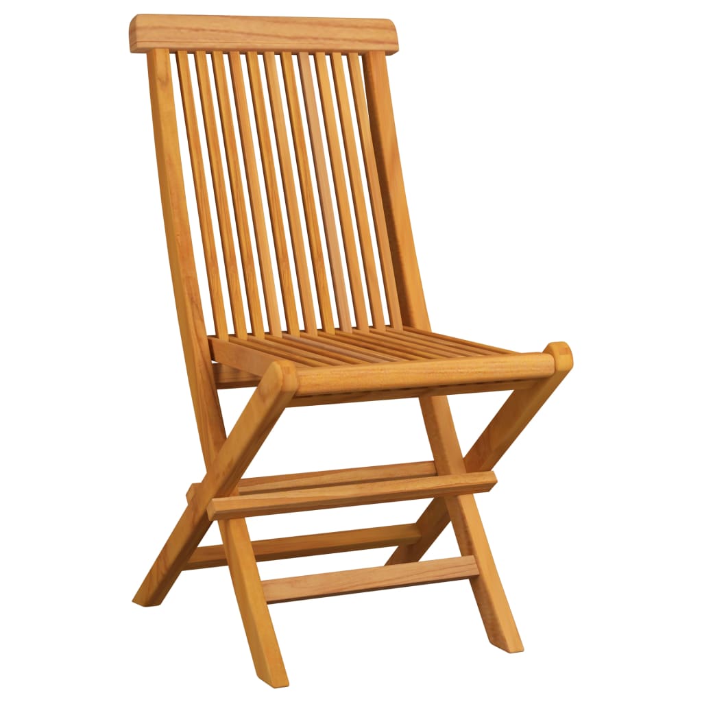 Garden Chairs with Beige Cushions 2 pcs Solid Teak Wood