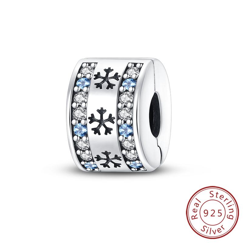 Abalorios de Cobre Originales Abalorios Copo de Nieve de Invierno Muñeco de Nieve Iglú Colgante Pingüino Ajuste Abalorios de Pulsera Joyería para Mujer Regalo