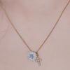 Reve DQ Halo & Cross Necklace