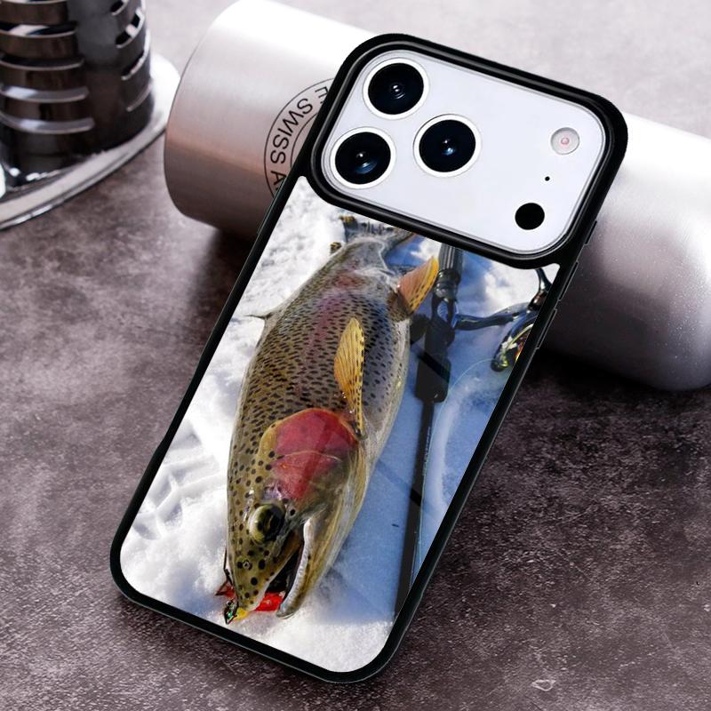 Regenbogenforellen-Fischerei Haut Handyhülle für iPhone 17 16 15 Pro Max Air 14 13 12 11 Plus Stoßfeste Capa Hülle
